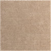 Cozy Comfort Shag Collection Area Rug - Hearthside (Taupe) Square Taupe  lifestyle 3