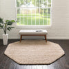 Cozy Comfort Shag Collection Area Rug - Hearthside (Taupe) Octagon Taupe  lifestyle 9