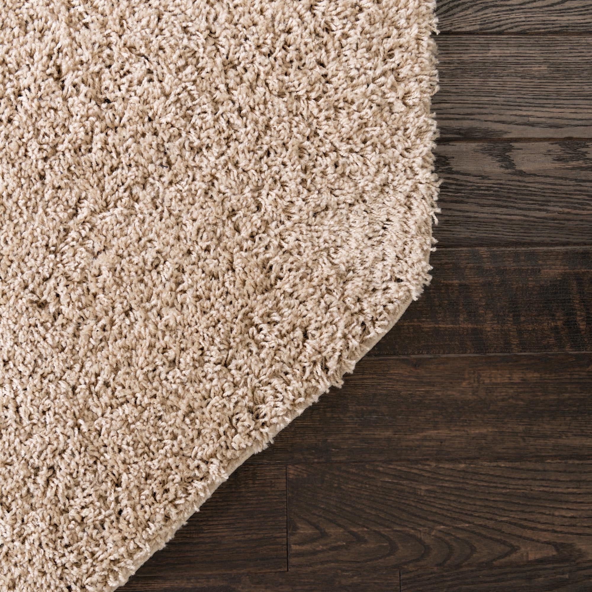 Cozy Comfort Shag Collection Area Rug - Hearthside (Taupe)