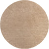 Cozy Comfort Shag Collection Area Rug - Hearthside (Taupe) Round Taupe  lifestyle 4