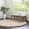 Cozy Comfort Shag Collection Area Rug - Hearthside (Taupe) Round Taupe  lifestyle 8