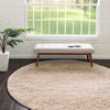 Cozy Comfort Shag Collection Area Rug - Hearthside (Taupe) Round Taupe  lifestyle 13