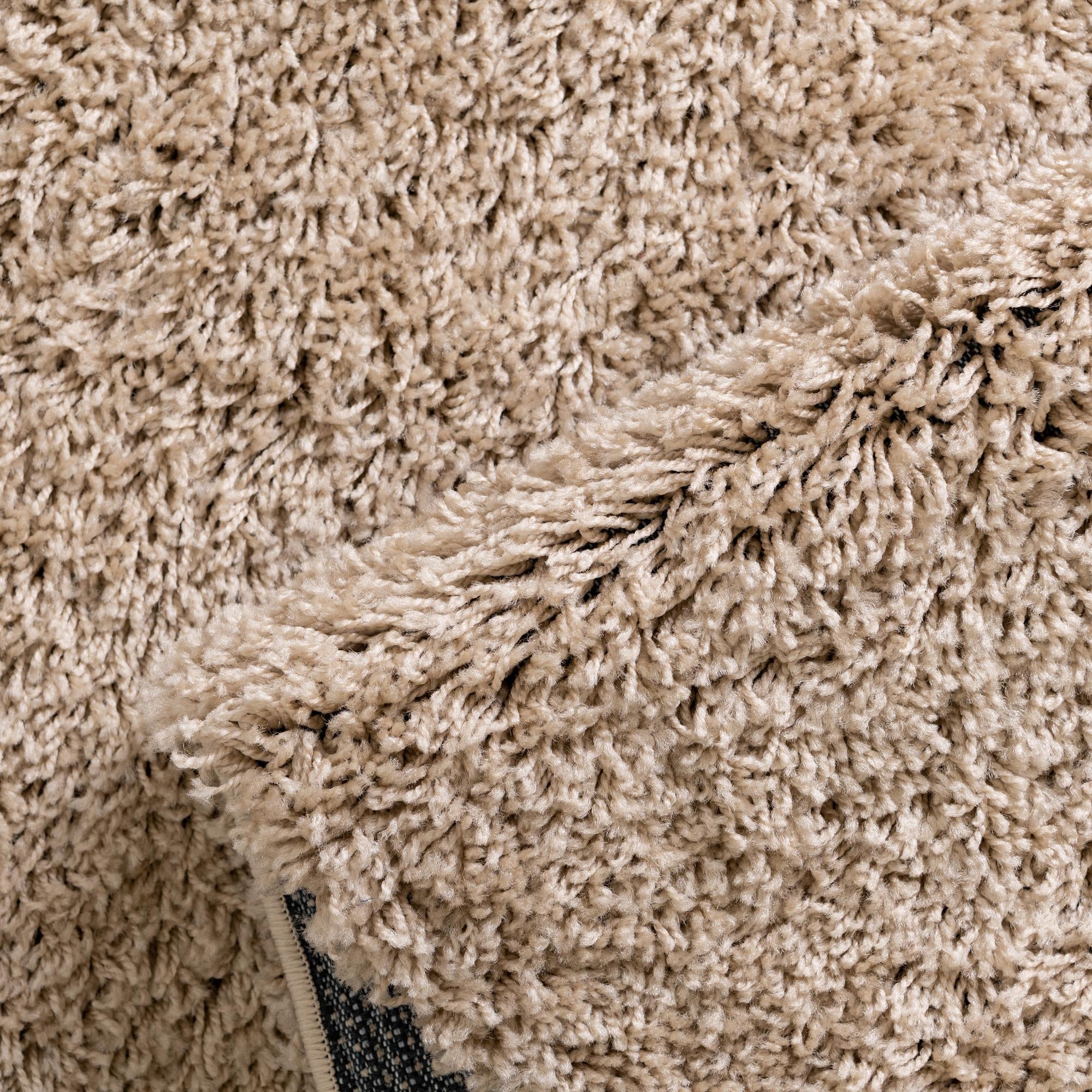 Cozy Comfort Shag Collection Area Rug - Hearthside (Taupe)