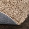 Cozy Comfort Shag Collection Area Rug - Hearthside (Taupe) Round Taupe  lifestyle 30