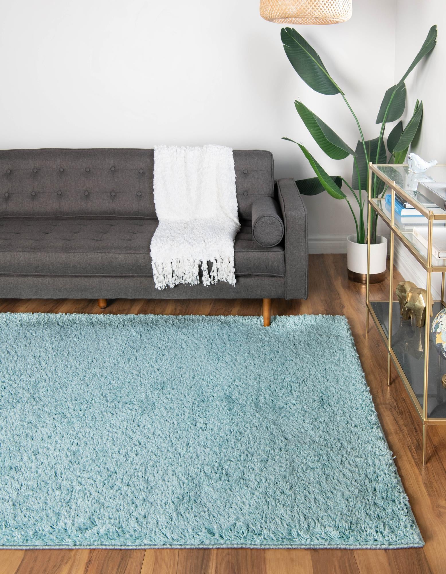 Cozy Comfort Shag Collection Area Rug - Hearthside (Turquoise)