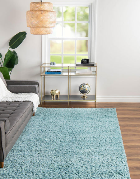 Cozy Comfort Shag Collection Area Rug - Hearthside (Turquoise)