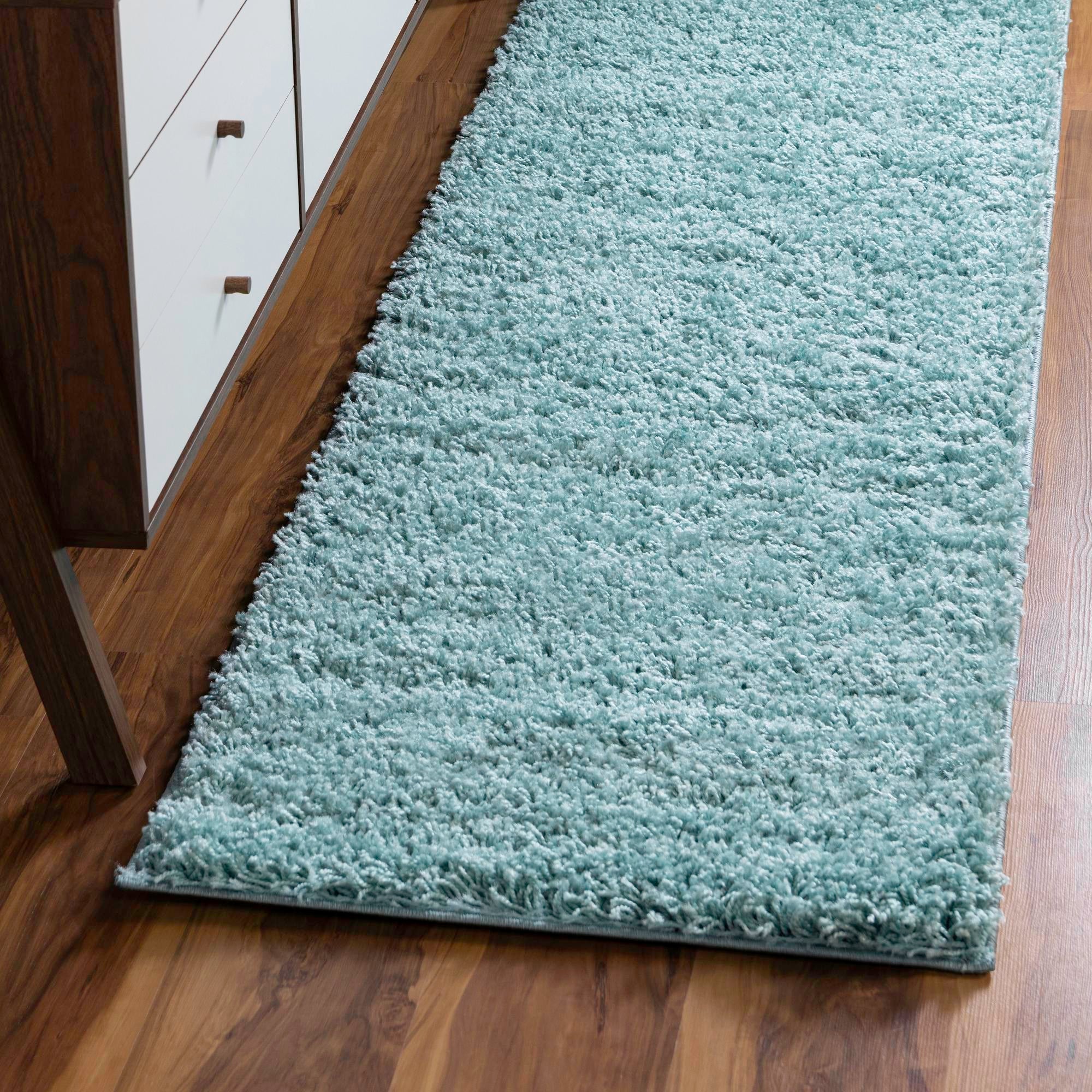 Cozy Comfort Shag Collection Area Rug - Hearthside (Turquoise)