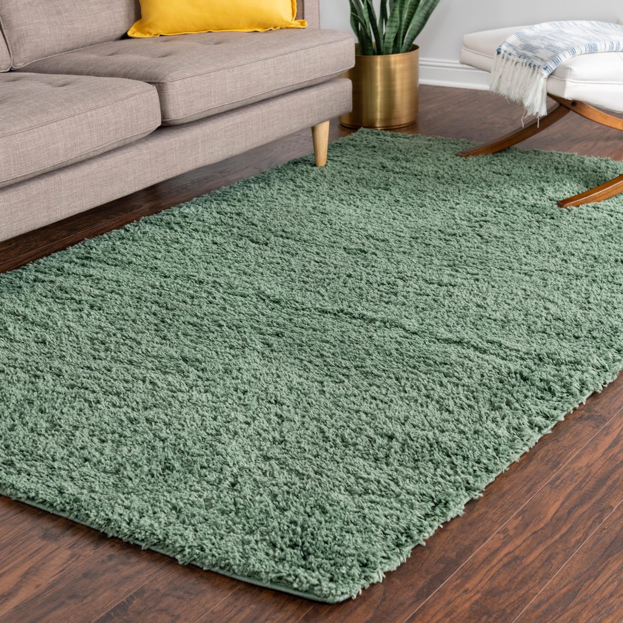 Cozy Comfort Shag Collection Area Rug - Hearthside (Green)