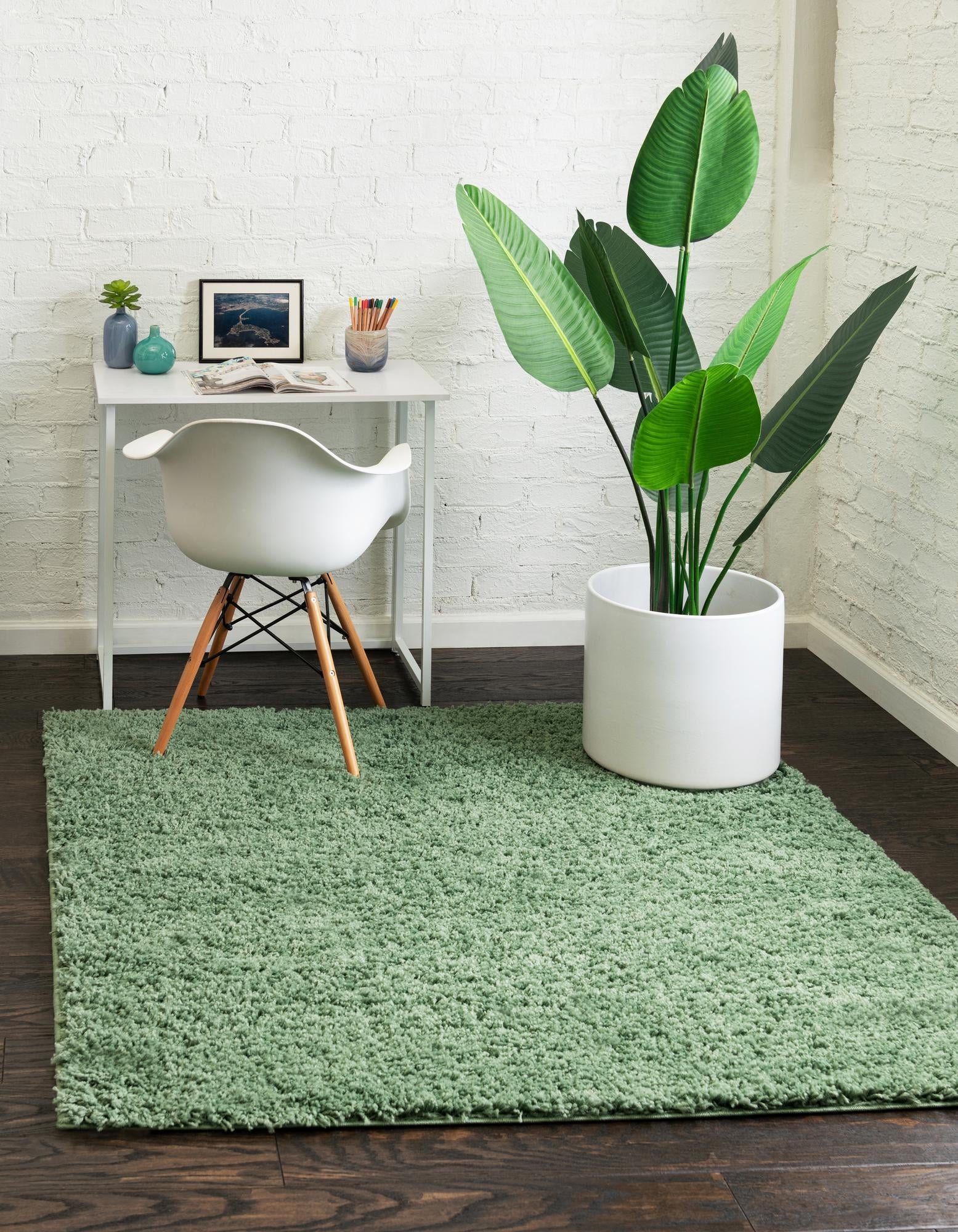 Cozy Comfort Shag Collection Area Rug - Hearthside (Green)