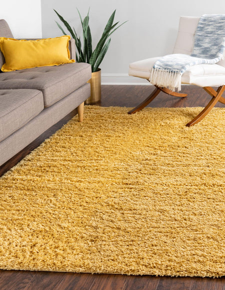 Cozy Comfort Shag Collection Area Rug - Hearthside (Yellow)