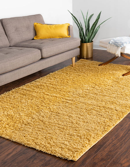 Cozy Comfort Shag Collection Area Rug - Hearthside (Yellow)