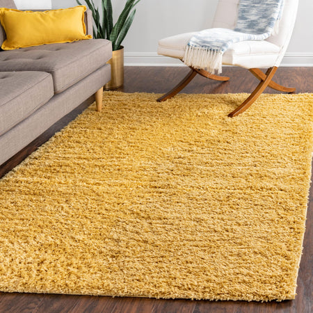 Cozy Comfort Shag Collection Area Rug - Hearthside (Yellow)