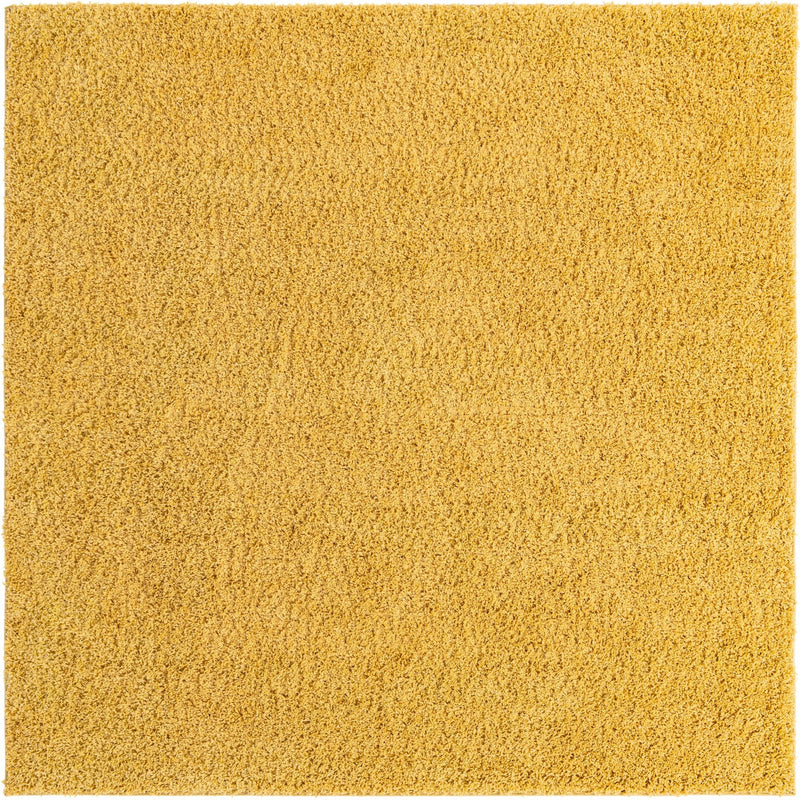 Cozy Comfort Shag Collection Area Rug - Hearthside (Yellow) Square Yellow  lifestyle 3