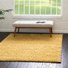 Cozy Comfort Shag Collection Area Rug - Hearthside (Yellow) Square Yellow  lifestyle 13