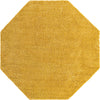 Cozy Comfort Shag Collection Area Rug - Hearthside (Yellow) Octagon Yellow  lifestyle 2