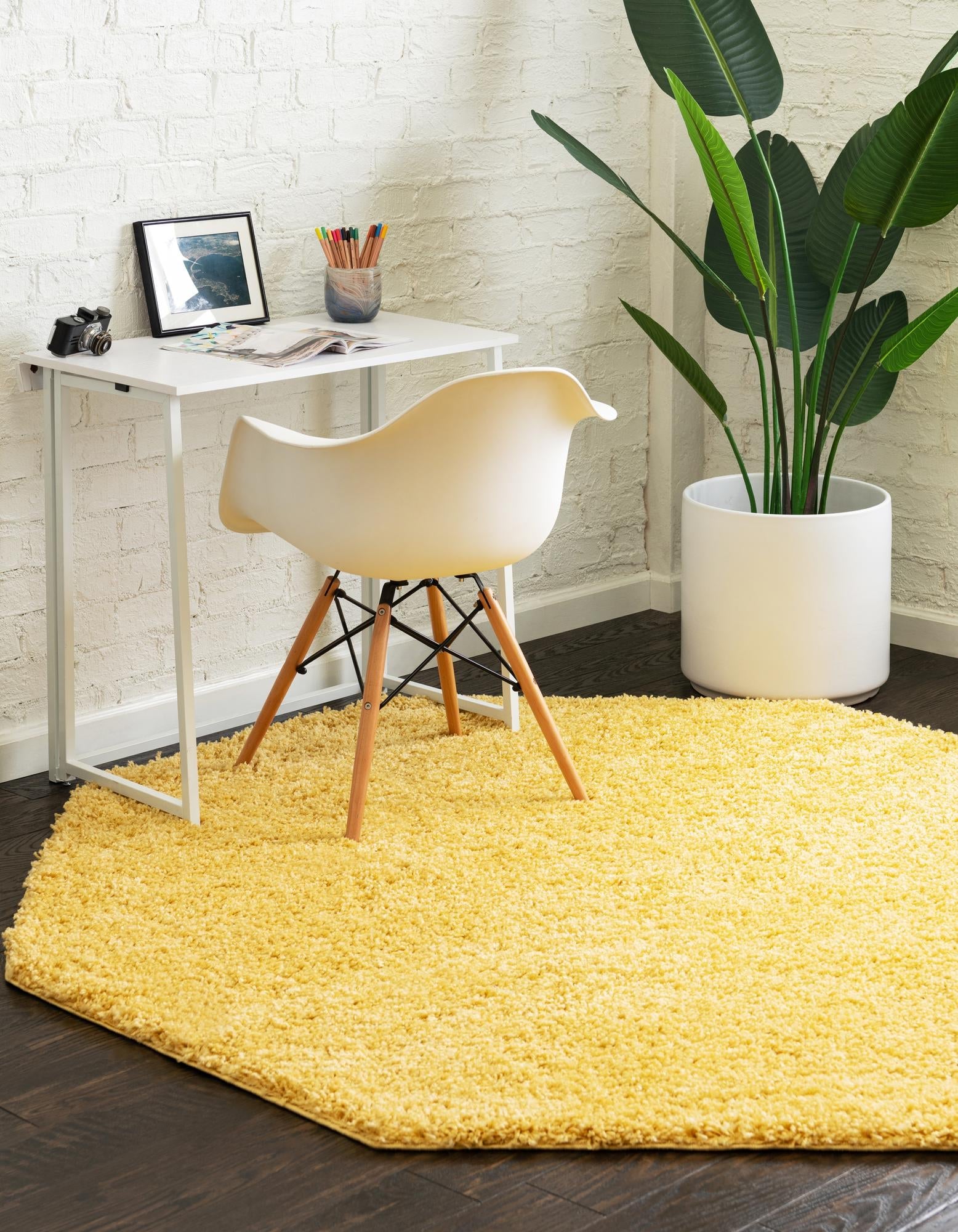 Cozy Comfort Shag Collection Area Rug - Hearthside (Yellow)