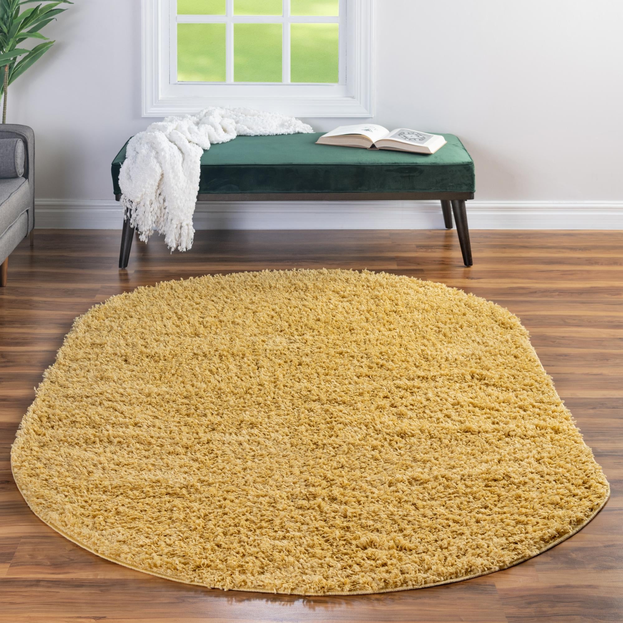 Cozy Comfort Shag Collection Area Rug - Hearthside (Yellow)