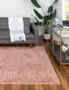 Cozy Comfort Shag Collection Area Rug - Hearthside (Rose Pink) Rectangle Rose Pink  lifestyle 2