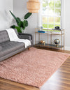 Cozy Comfort Shag Collection Area Rug - Hearthside (Rose Pink) Rectangle Rose Pink  lifestyle 4