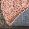 Cozy Comfort Shag Collection Area Rug - Hearthside (Rose Pink) Round Rose Pink  lifestyle 29