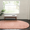 Cozy Comfort Shag Collection Area Rug - Hearthside (Rose Pink) Oval Rose Pink  lifestyle 10