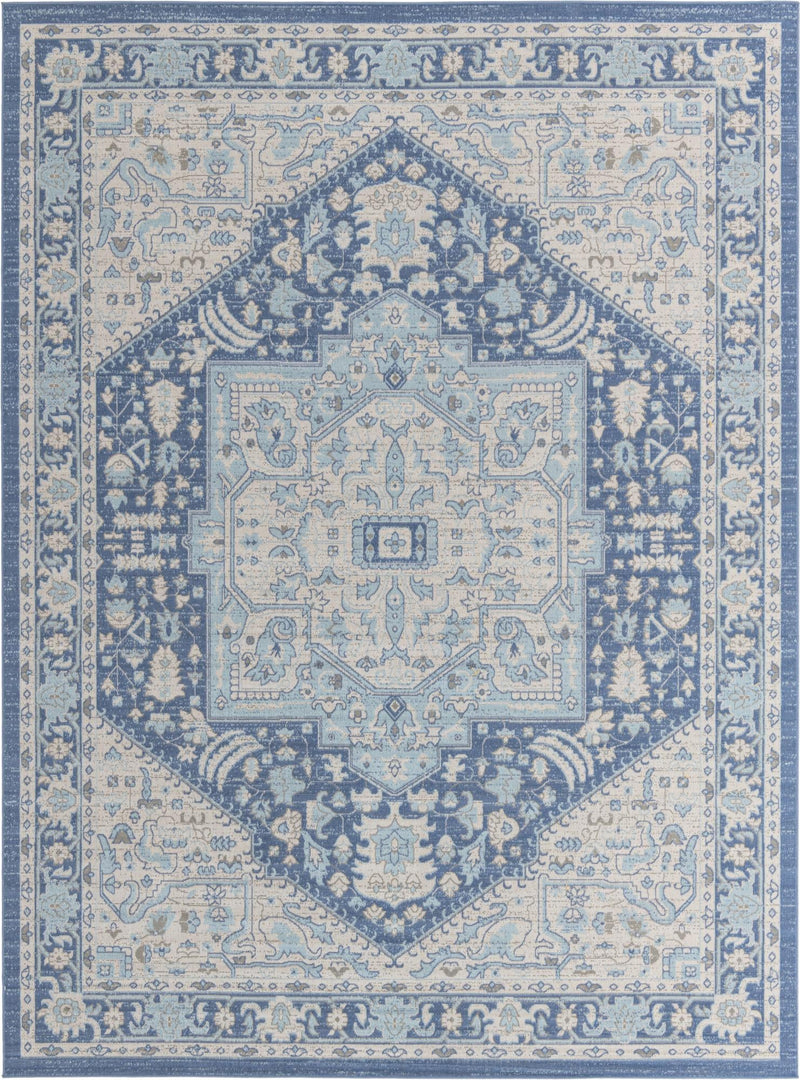 Savannah Series Collection Area Rug - Charleston (French Blue) Rectangle French Blue Main