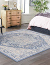 Savannah Series Collection Area Rug - Charleston (French Blue) Square French Blue  lifestyle 25