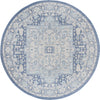 Savannah Series Collection Area Rug - Charleston (French Blue) Round French Blue  lifestyle 17