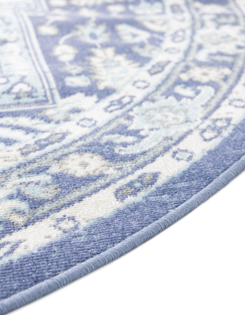 Savannah Series Collection Area Rug - Charleston (French Blue) Oval French Blue  lifestyle 29