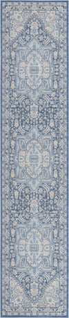 Savannah Series Collection Area Rug - Charleston (French Blue) Runner French Blue  lifestyle 18