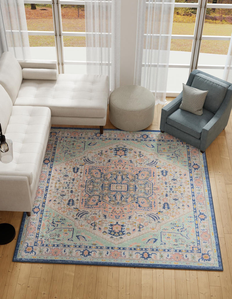 Savannah Series Collection Area Rug - Charleston (Multi) Square Multi  lifestyle 22