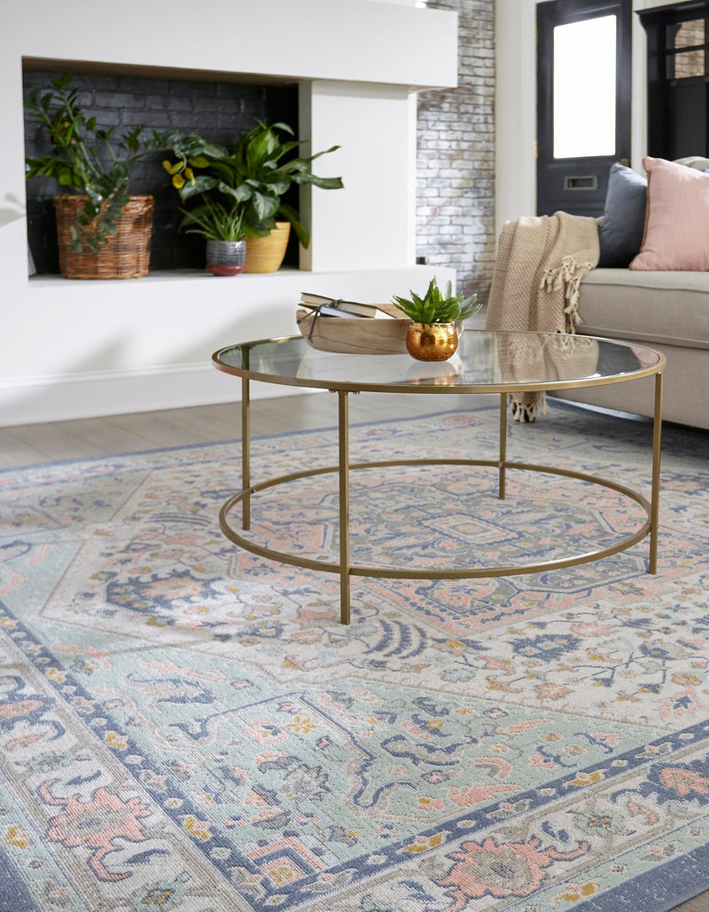 Savannah Series Collection Area Rug - Charleston (Multi) Square Multi  lifestyle 33