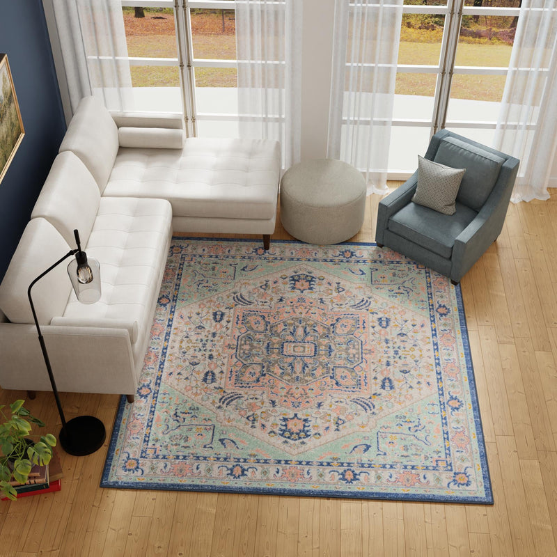 Savannah Series Collection Area Rug - Charleston (Multi) Square Multi  lifestyle 91