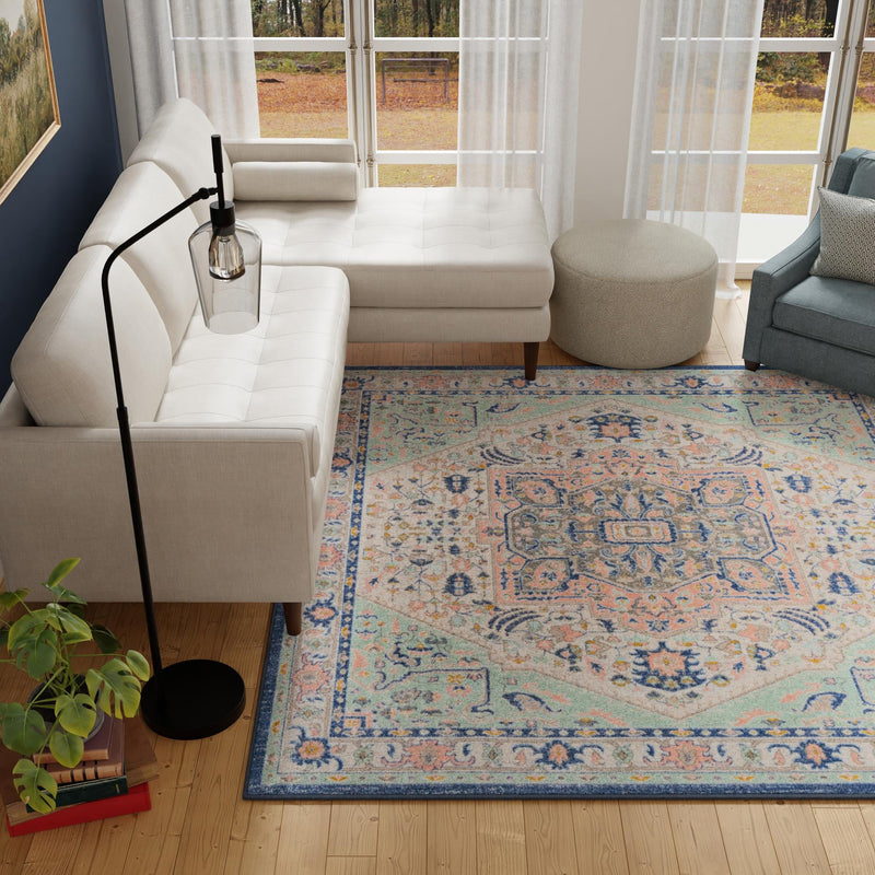 Savannah Series Collection Area Rug - Charleston (Multi) Square Multi  lifestyle 93