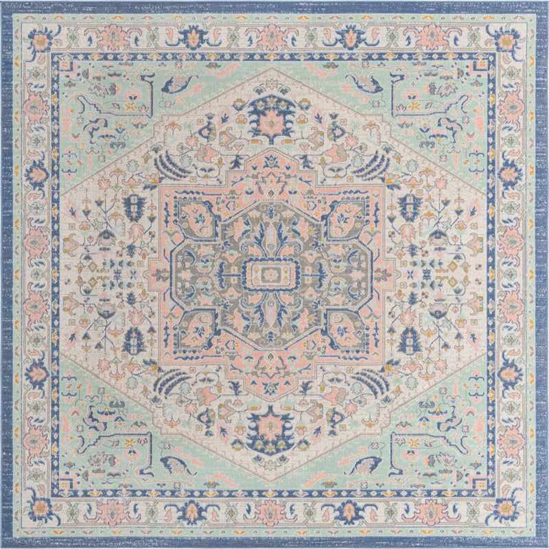 Savannah Series Collection Area Rug - Charleston (Multi) Square Multi  lifestyle 17