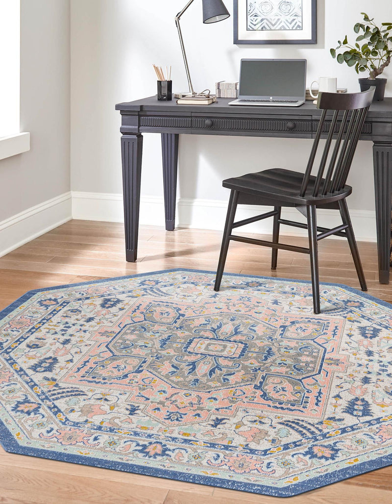 Savannah Series Collection Area Rug - Charleston (Multi) Octagon Multi  lifestyle 32