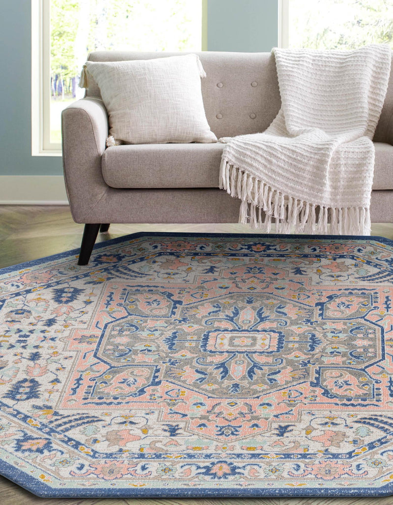 Savannah Series Collection Area Rug - Charleston (Multi) Octagon Multi  lifestyle 34