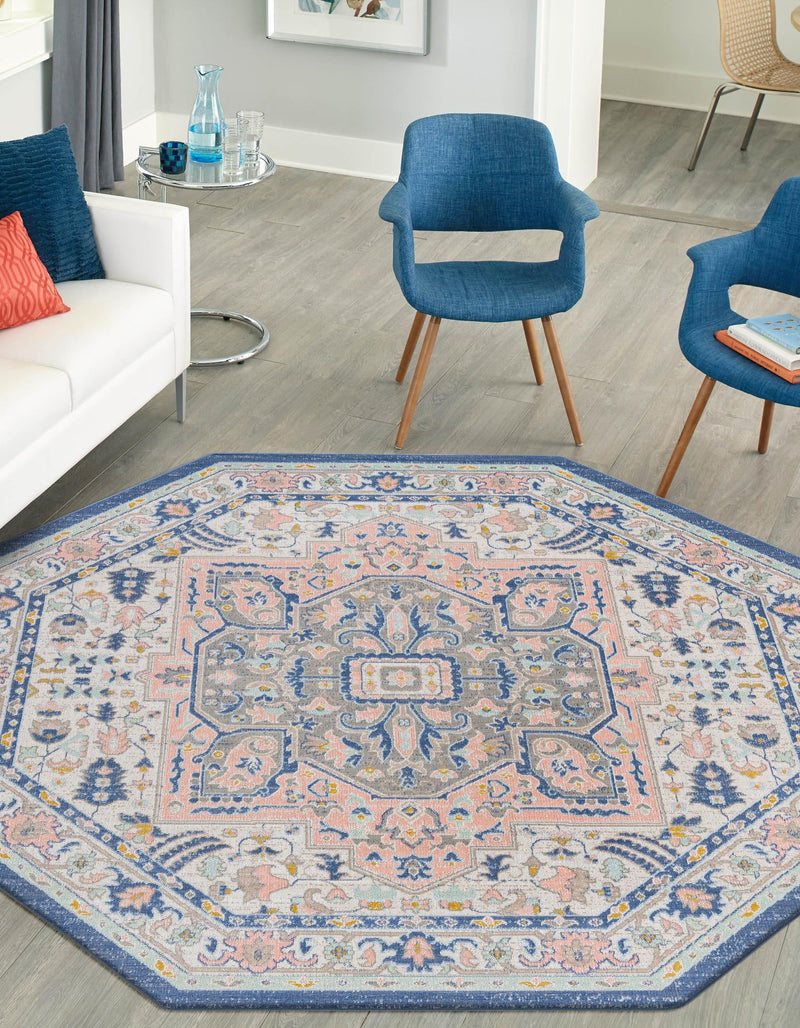 Savannah Series Collection Area Rug - Charleston (Multi) Octagon Multi  lifestyle 38