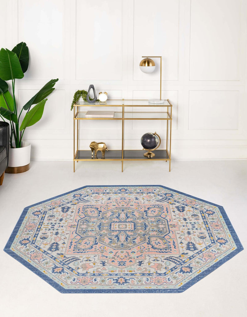 Savannah Series Collection Area Rug - Charleston (Multi) Octagon Multi  lifestyle 39