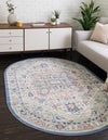 Savannah Series Collection Area Rug - Charleston (Multi) Oval Multi  lifestyle 21