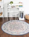 Savannah Series Collection Area Rug - Charleston (Multi) Round Multi  lifestyle 24