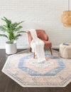 Savannah Series Collection Area Rug -  Augusta (French Blue) Octagon French Blue  lifestyle 15