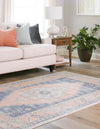 Savannah Series Collection Area Rug -  Augusta (French Blue) Rectangle French Blue  lifestyle 3