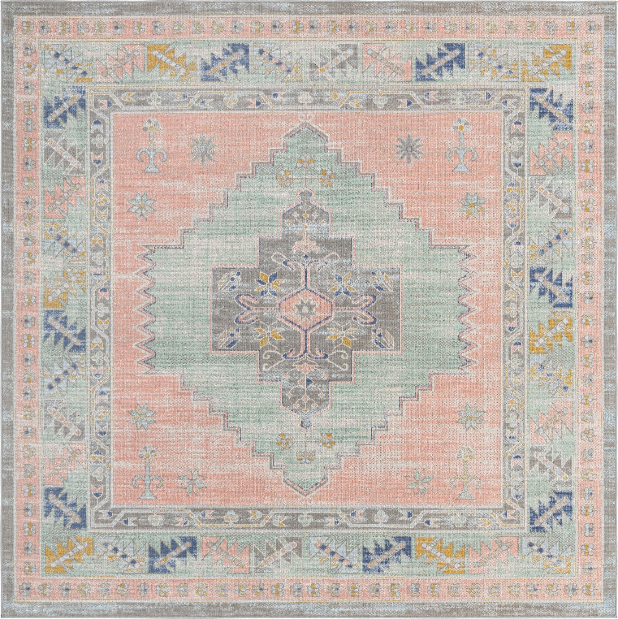 Savannah Series Collection Area Rug -  Augusta (Pink)