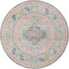 Savannah Series Collection Area Rug -  Augusta (Pink) Round Pink  lifestyle 17