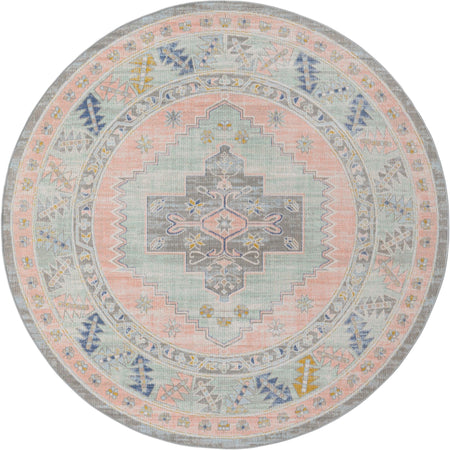 Savannah Series Collection Area Rug -  Augusta (Pink)