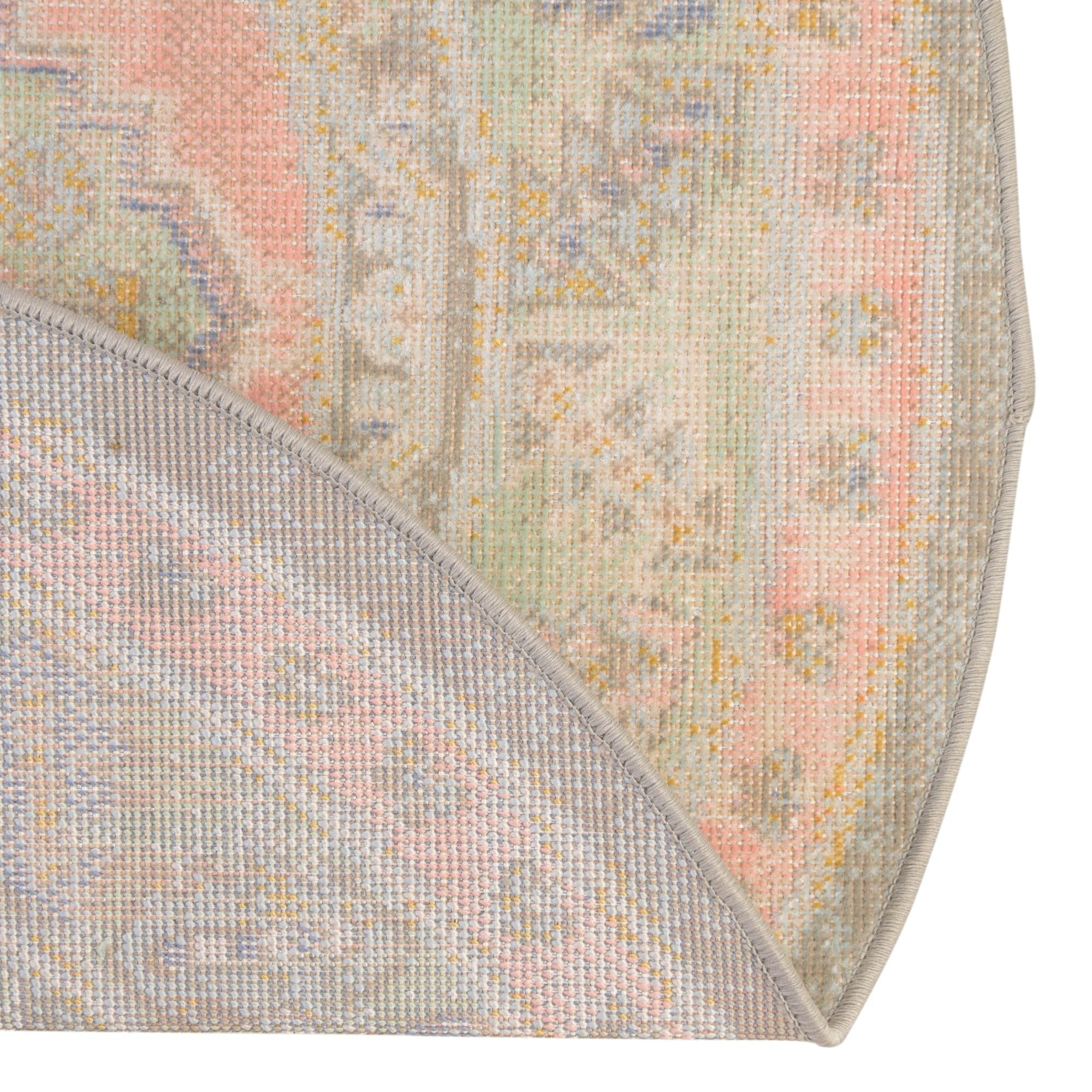 Savannah Series Collection Area Rug -  Augusta (Pink)