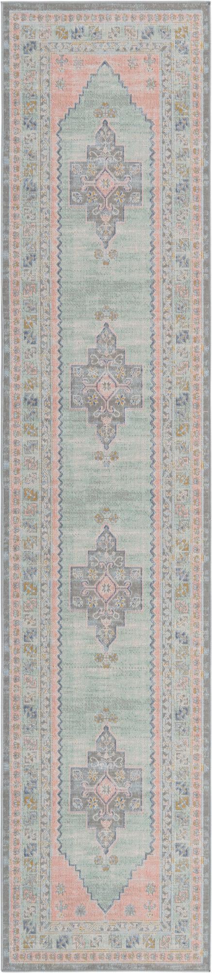 Savannah Series Collection Area Rug -  Augusta (Pink) Runner Pink  lifestyle 18