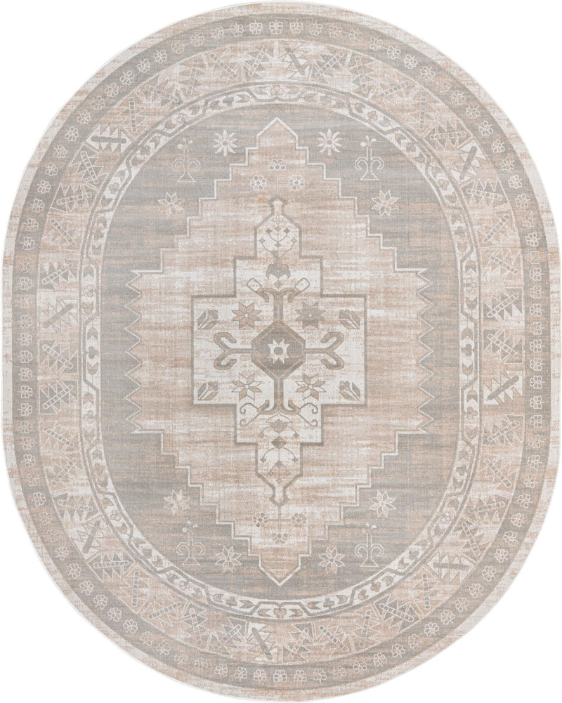 Savannah Series Collection Area Rug -  Augusta (Mink) Oval Mink  lifestyle 15