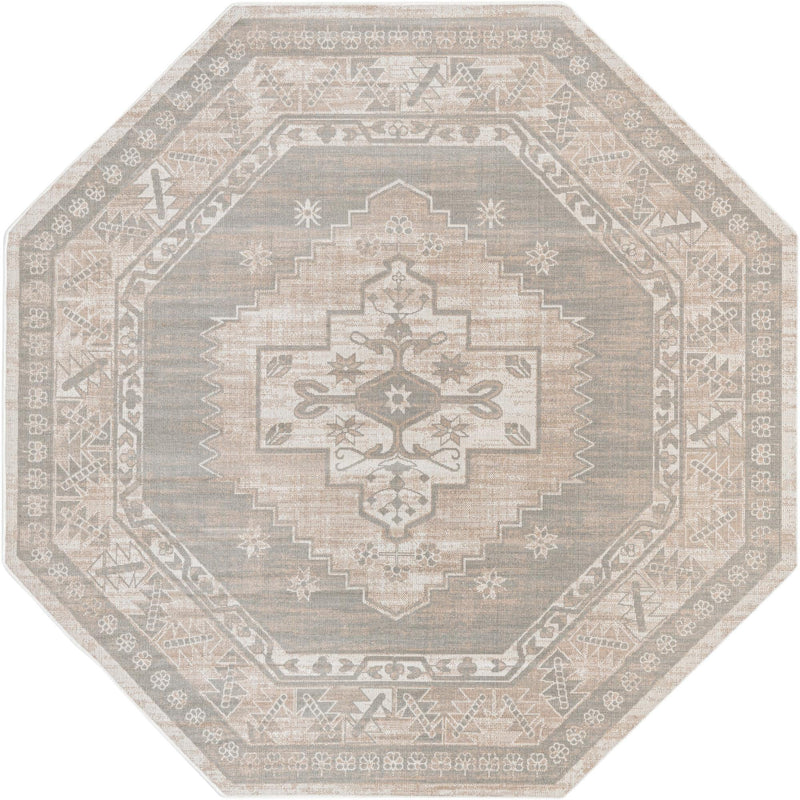 Savannah Series Collection Area Rug -  Augusta (Mink) Octagon Mink  lifestyle 20